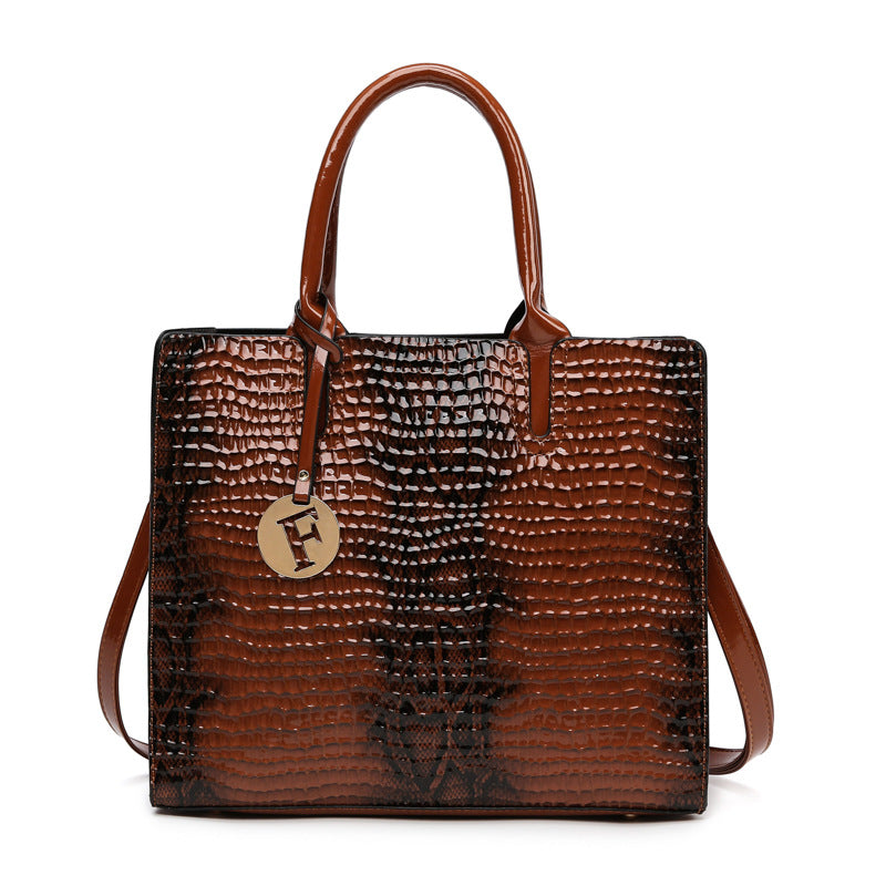 European And American Retro Women's Hand-held Crossbody Bag Three-piece Set