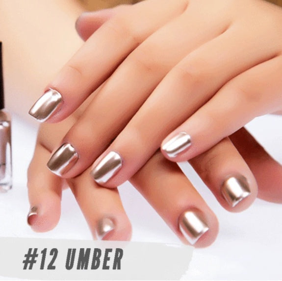 New metallic color, stainless steel color, mirror silver nail polish