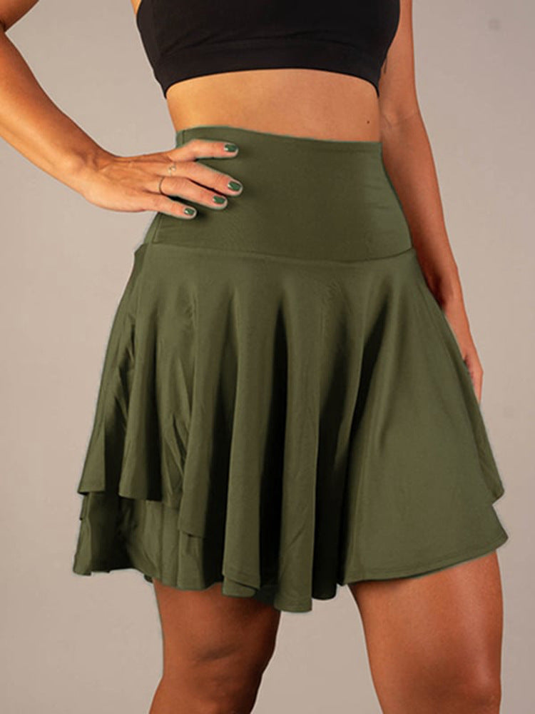 Tutu High Waist Belly Contracting Running Short Skirt Anti-exposure Yoga Skirt