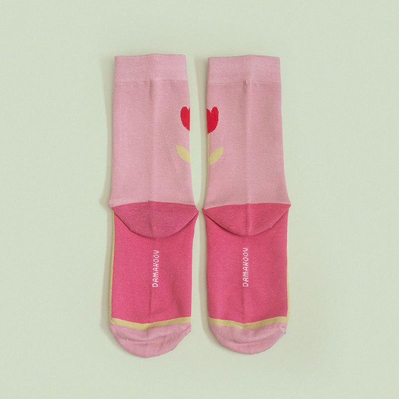 Mid-tube female socks