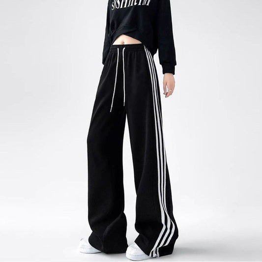 Womens Casual Straight-Leg Sports Sweatpants With A Techy Feel