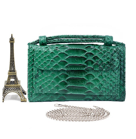 New snake pattern clutch bag handbag chain shoulder Messenger bag wallet ladies long section