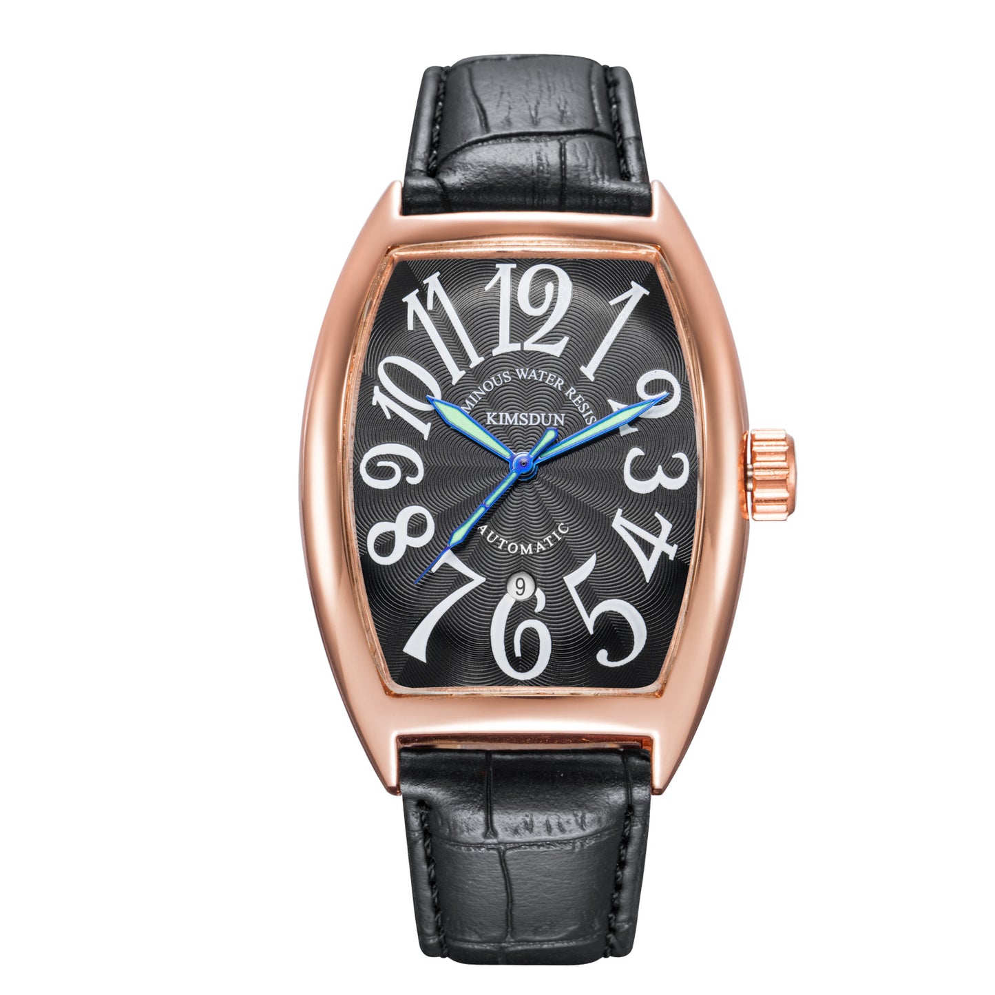 Wine barrel-shaped automatic mechanical watch