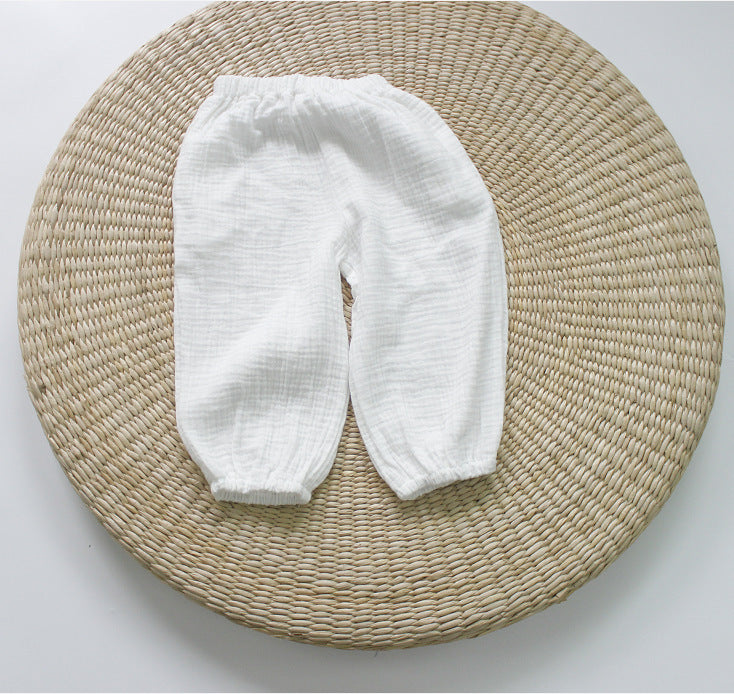 Children's clothing solid color mosquito pants