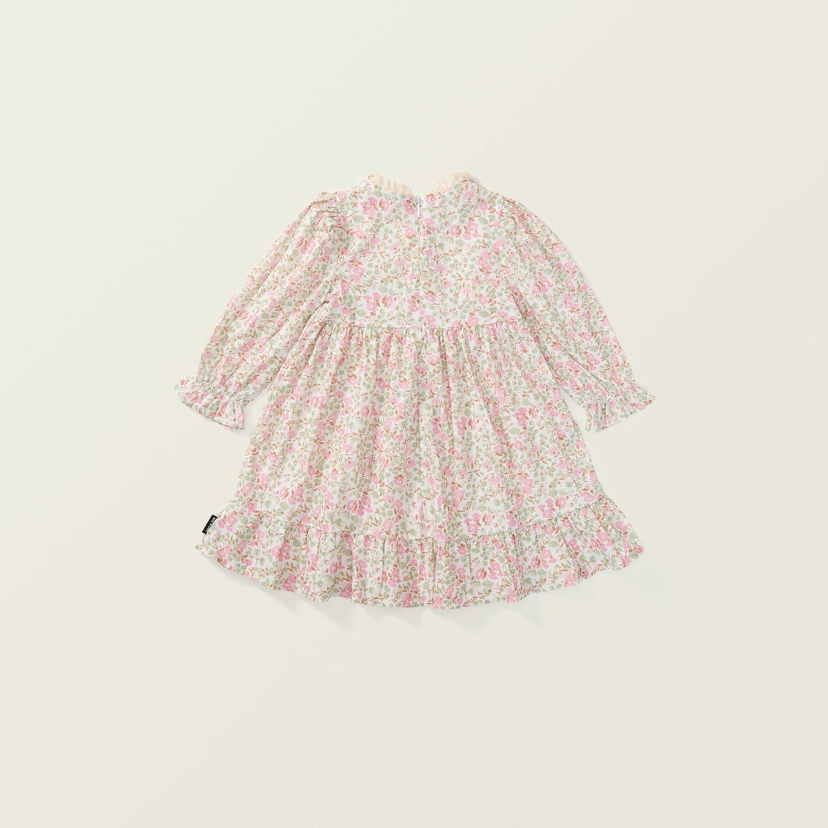 Girls' Floral Dress Garden Style Mori Style Lace Puff Sleeve Princess Dress