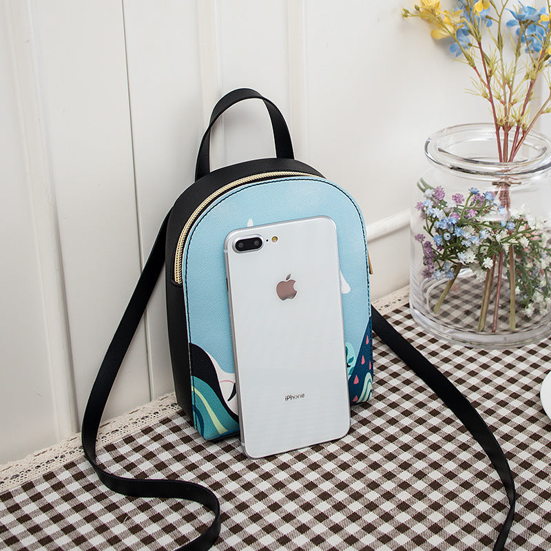 new Korean version of the print three-use shoulder bag wind up shoulder bag handbag Messenger bag