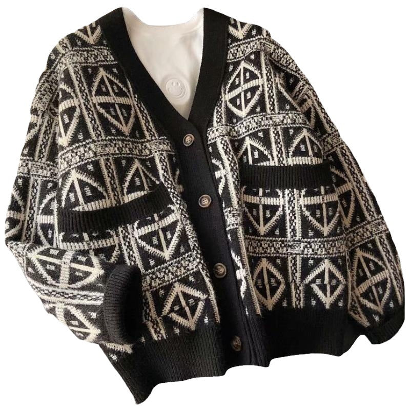 Men's Thickened Double-line Knitted Cardigan