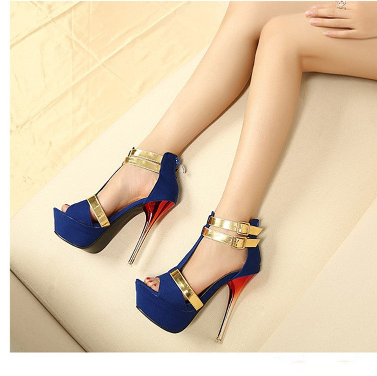 Women's platform high heel sandals