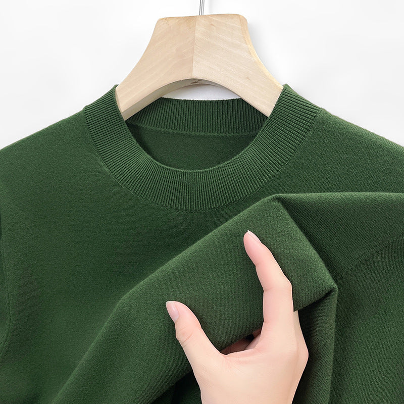 Half Turtleneck Thermal Young And Middle-aged Casual Solid Color Sweater