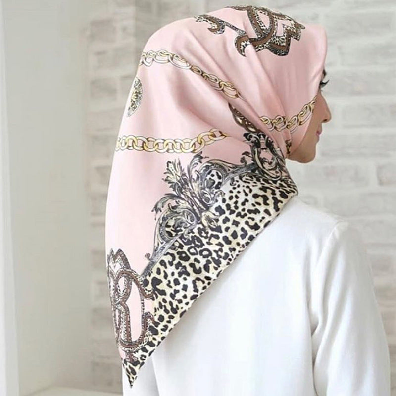 Explosive Leopard Printed Large Square Scarf