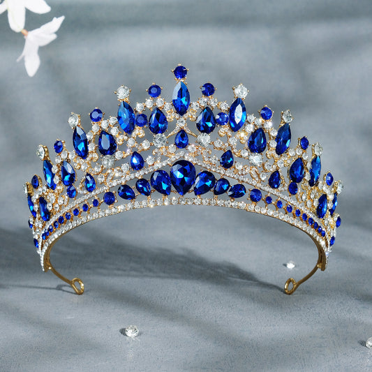 Baroque Exquisite Rhinestone Bride Crown Headwear