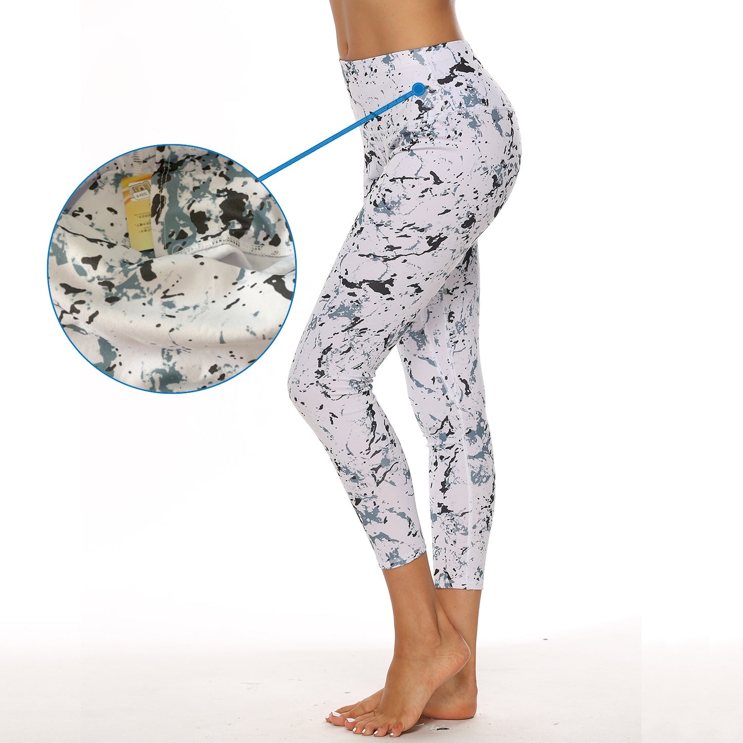 Højtaljede numseløftende basic fitness yogabukser
