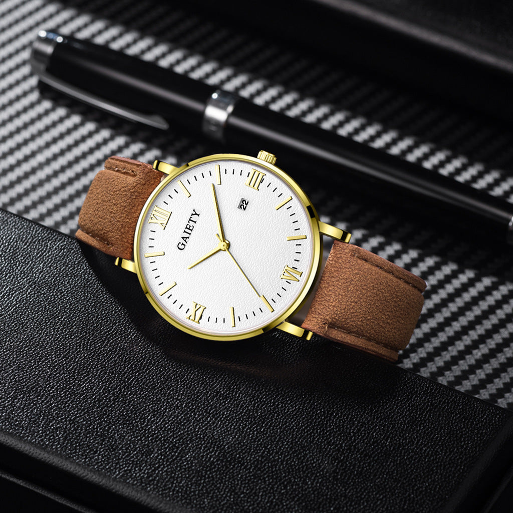 Men's Roman numerals scale watch