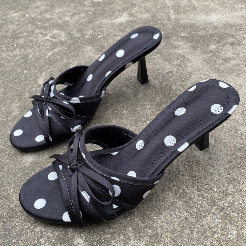 Sexy Polka-Dot Bow-Knot Slippers For Women