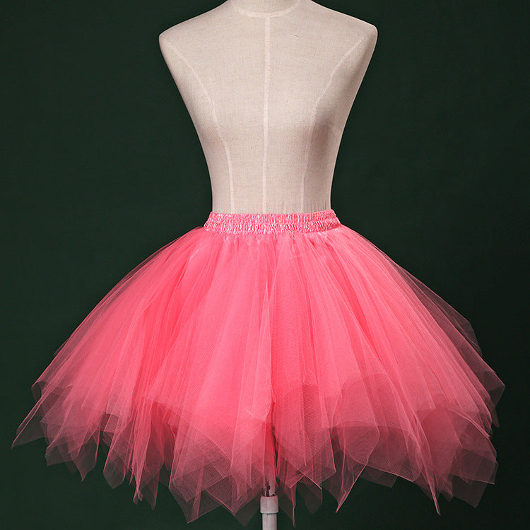 Half-length Pettiskirt Perform Dance Party Tulle Skirt Crinoline