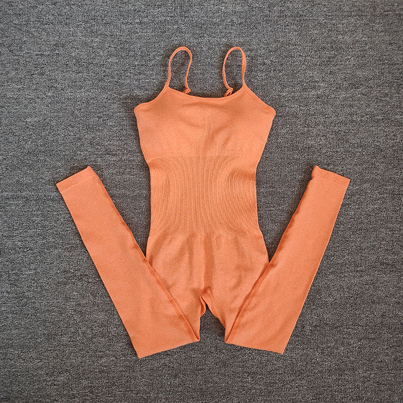 Sommer Ny Store Størrelser Bikini Sports Sling Vest Nude Feel Voldsom Sved Kropsformende S Yogashorts Jumpsuit