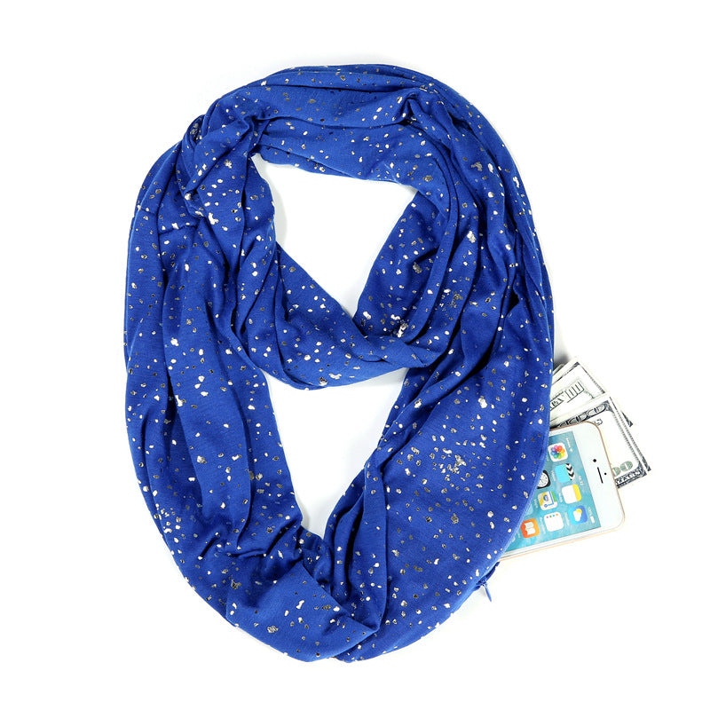 Zip pocket scarf