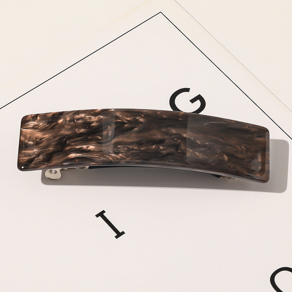 Retro Square Shape Grabbing  Acetate Sheet Spring Chuck Hair Clip