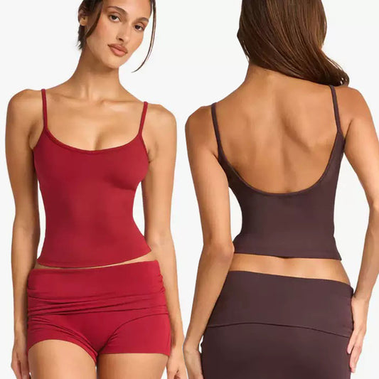 Yoga Vest With Chest Pad Quick-drying Sling Bandage Dress Seamless