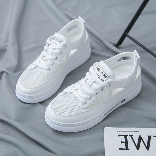 Thick-soled Sponge Cake All-match Baotou Casual Sports White Women's Shoes