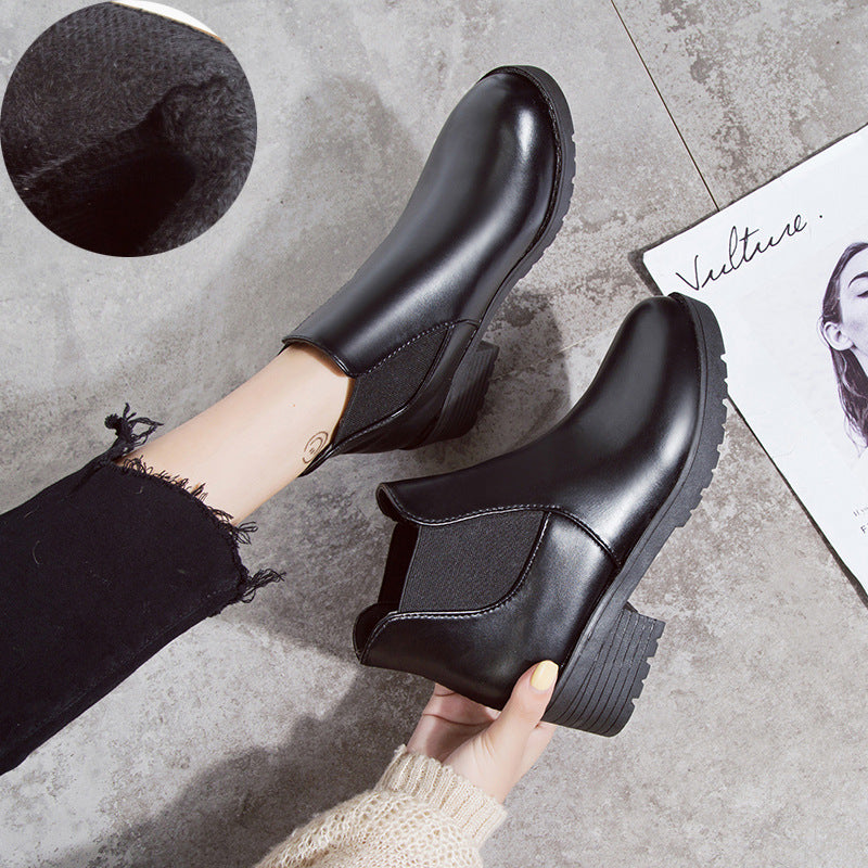 One Boot, Short Tube High Heels British Style