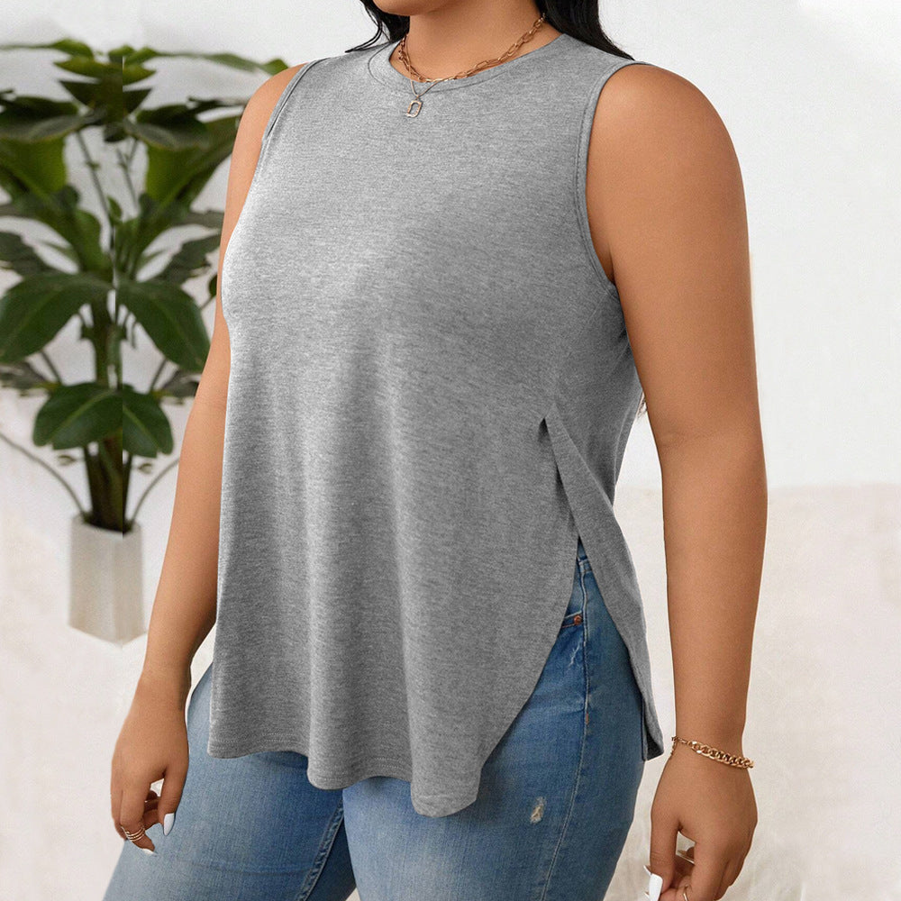 Sports Running Side Slit Sleeveless Vest