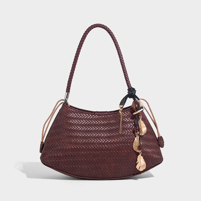 Knitted Underarm Bag Commuter Versatile Shoulder Handbag