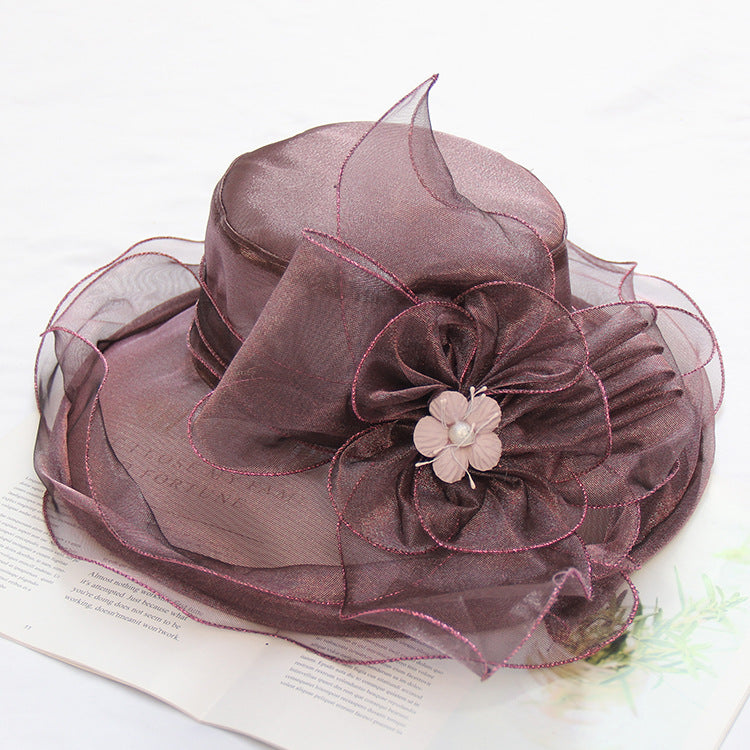 Women's Fashion Floral Large Brim Foldable Beach Sun Hat