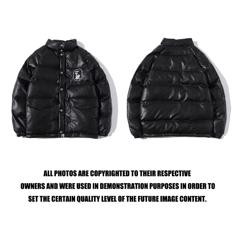 Youth Winter New Men's And Women's Leather Cotton Padded Clothes