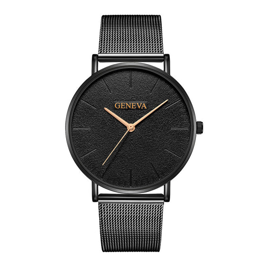 Mesh belt alloy ultra-thin quartz watch