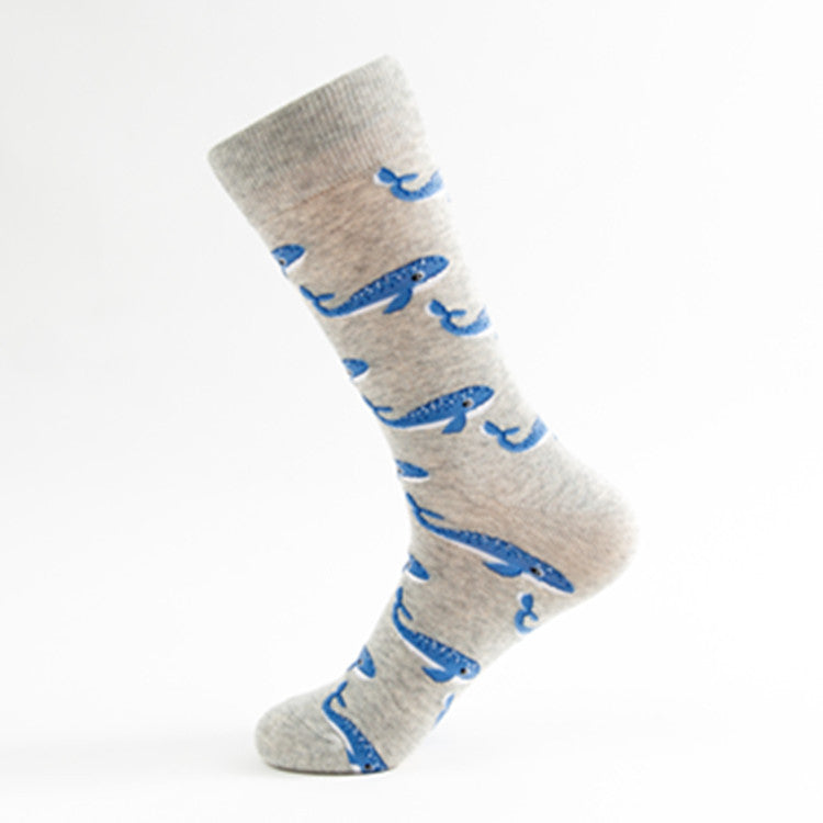 Colorful Mid-calf Couple Casual Cotton Socks