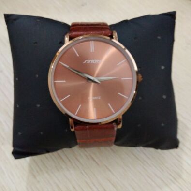 Mænds slanke læderur Drenge koreansk mode retro quartz ur vandtæt ikke-mekanisk ur