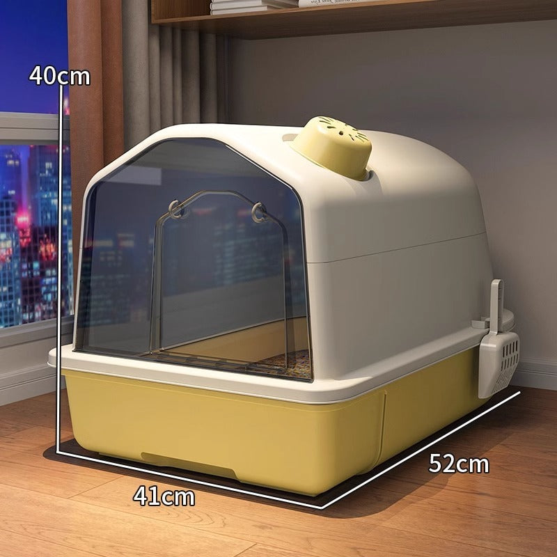 Fully Enclosed Odor Proof Litter Box For Cats