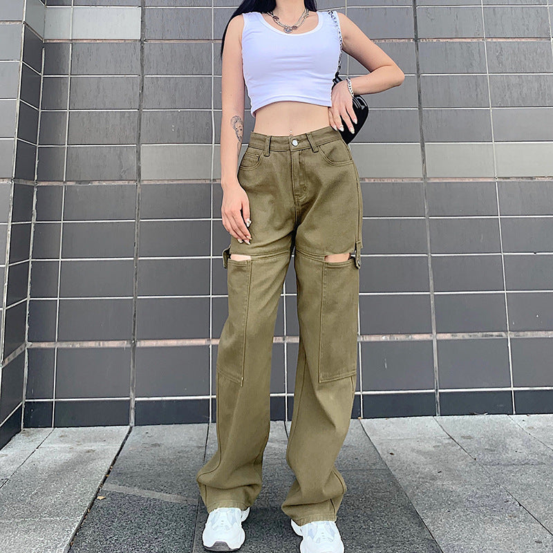 Temperament Korean loose and versatile straight-leg pants