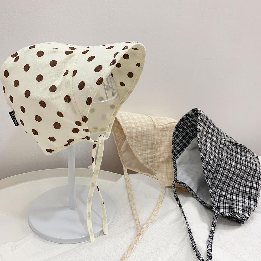 Baby Big Brim Windproof Lace-up Sun Hat