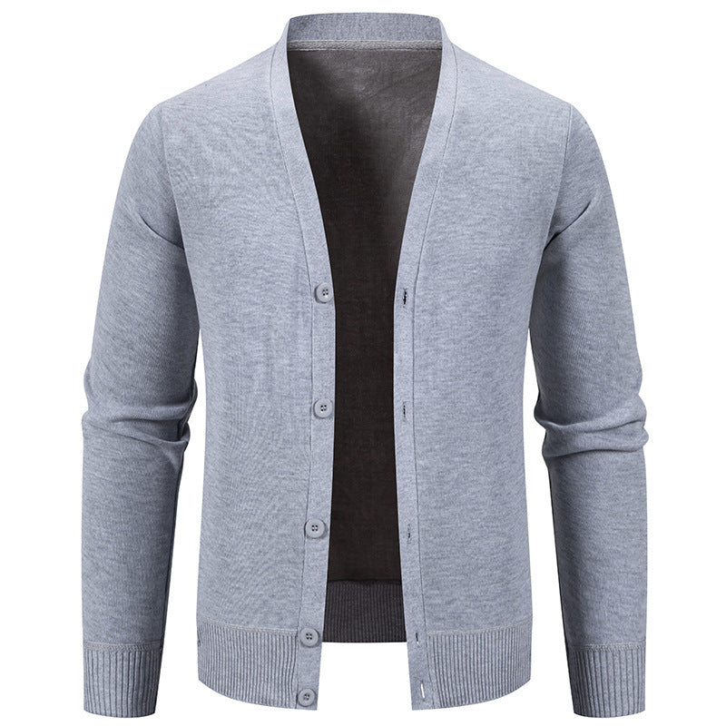 Solid Color Warm Simple Versatile Knit Sweater