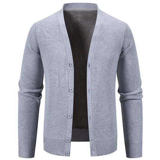 Solid Color Warm Simple Versatile Knit Sweater