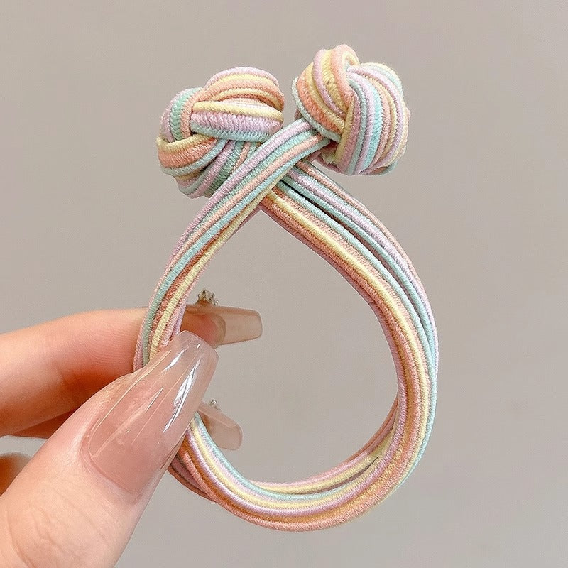 Head Rope Girls' Button High Elastic Color