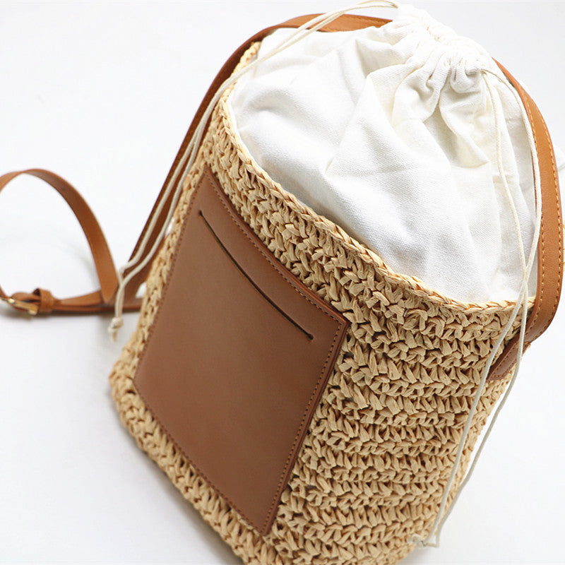 Straw Woven Bag Street Fashion Atmosphere Messenger