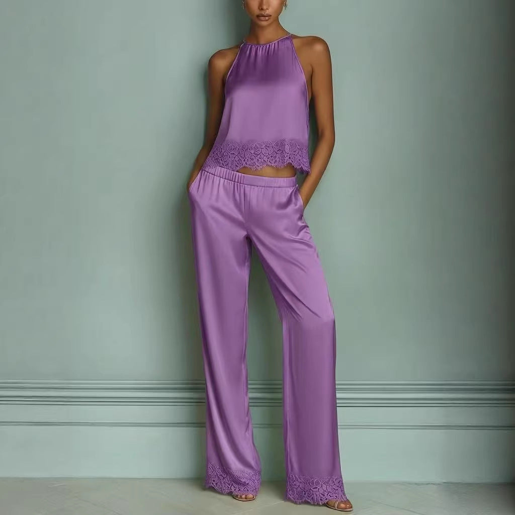 Women's Camisole And Wide-leg Pants Set
