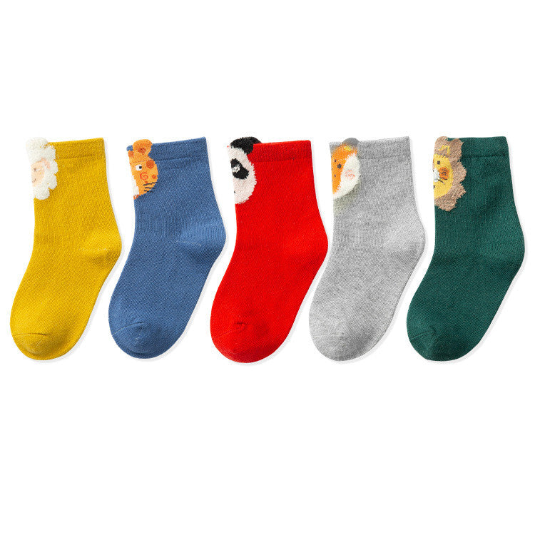 Children's Boxed Cartoon Tube Socks Boys And Girls Baby Cotton Socks