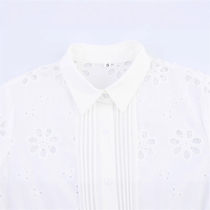 Temperament Water-soluble Embroidery Shirt