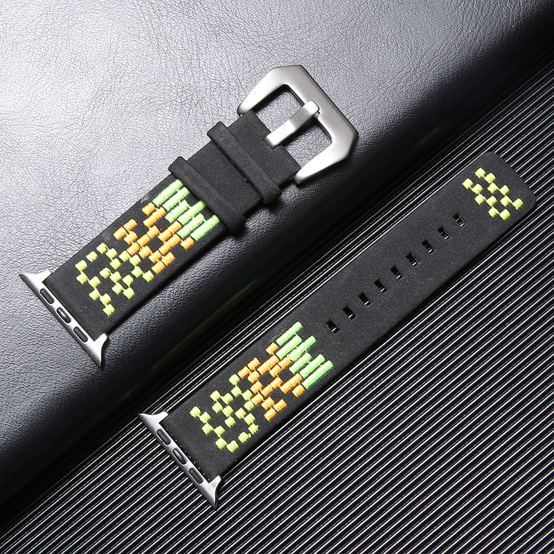 Braided nubuck leather watch strap universal