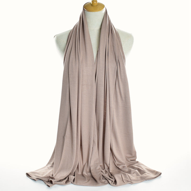 Monochrome mercerized cotton jersey scarf