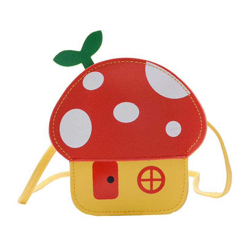 Cartoon Cute Children's Bag Shoulder Bag Korean Casual Messenger Bag Small Mushroom Coin Purse