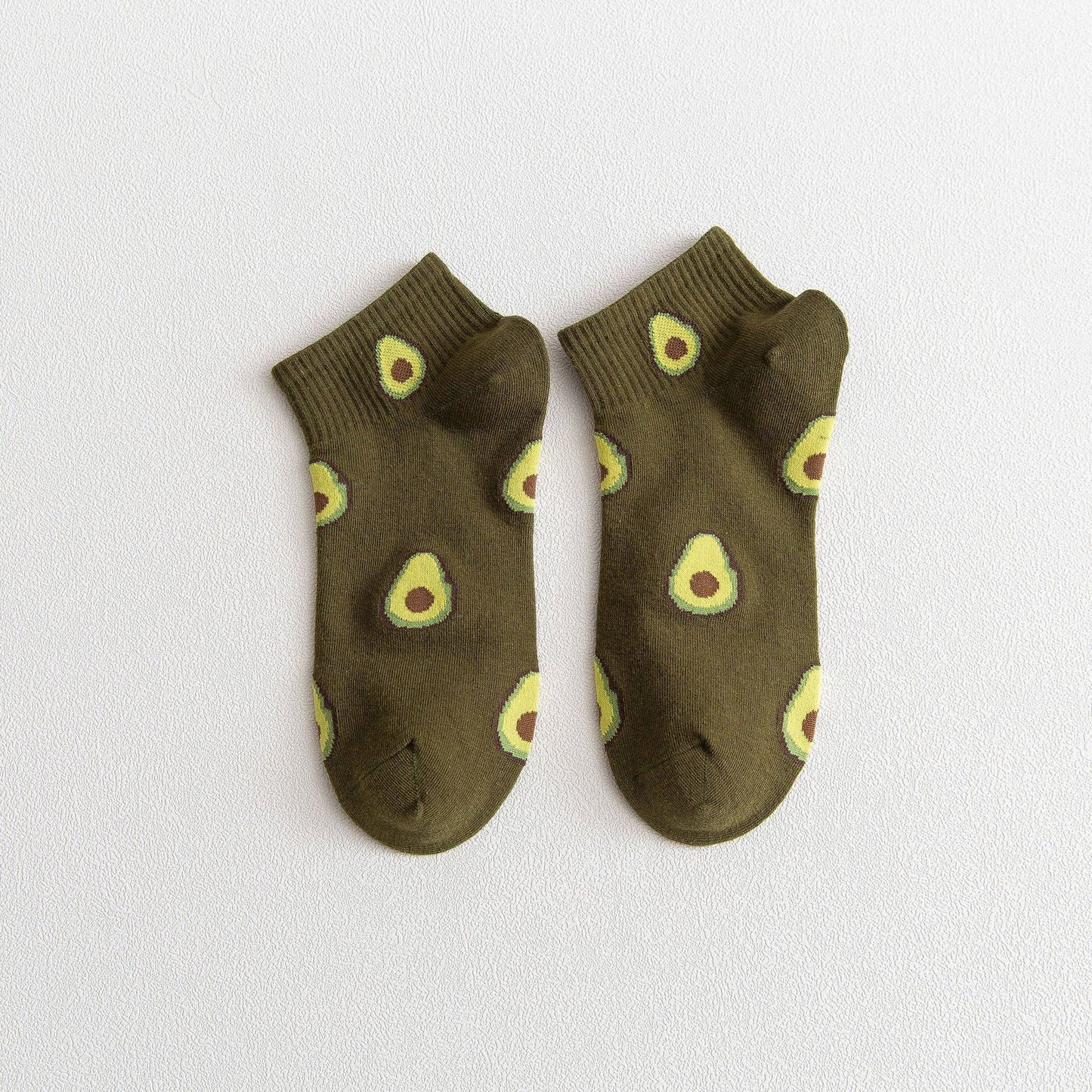 Avocado Japanese Fruit Breathable Cotton Socks