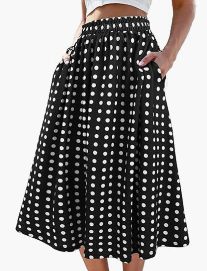 Bestselling Floral-print Vacation Casual Skirt With Real Pockets