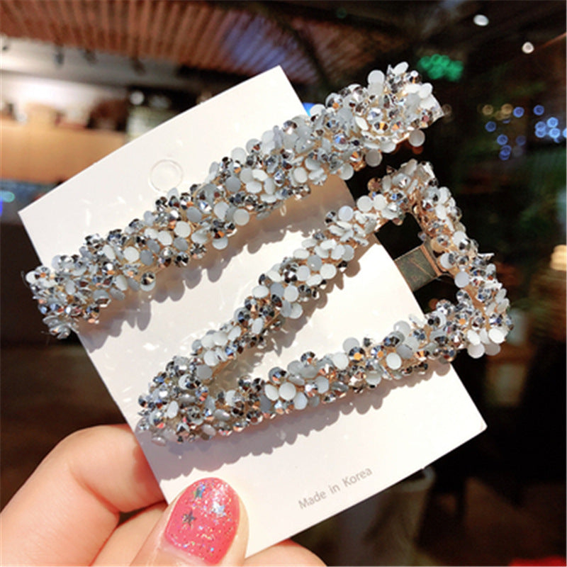 Super Flash Rhinestone Pearl Hairpin