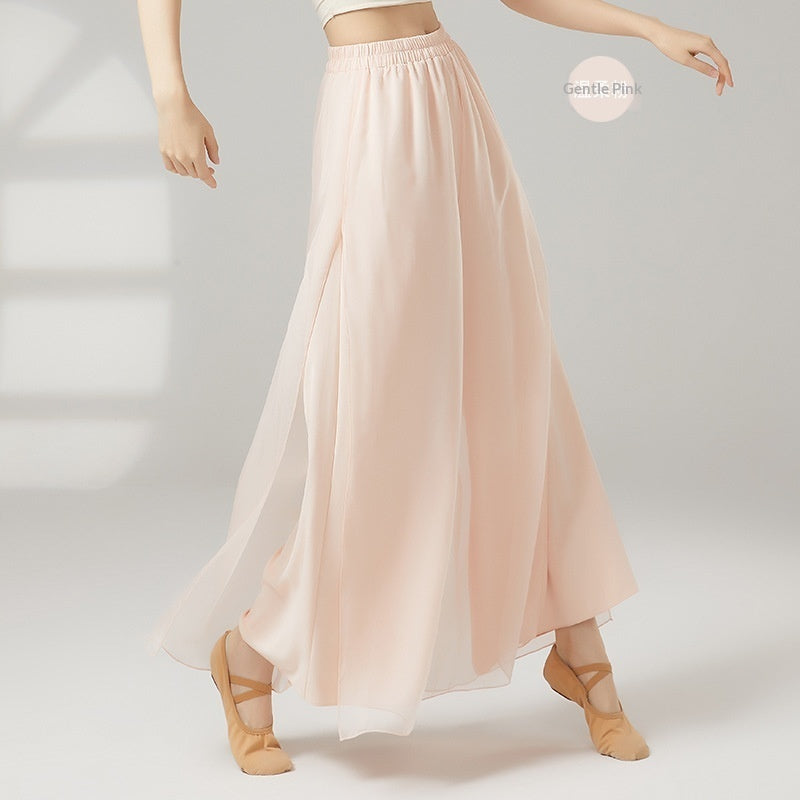 Womens Loose-fit Chiffon Pants For Classical Dance, Chinese-style