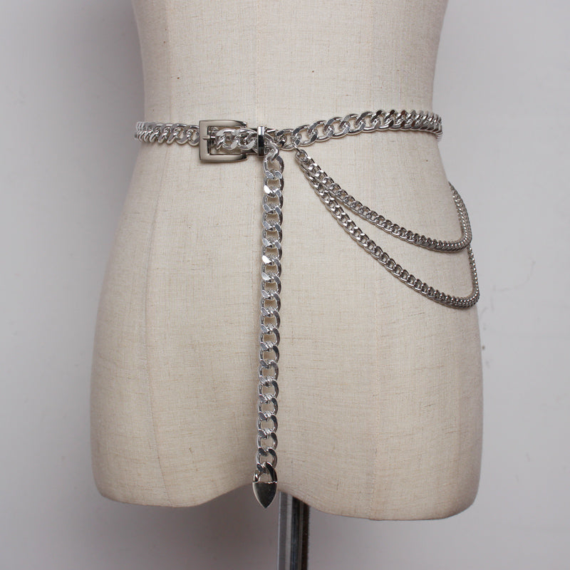 Metal chain belt